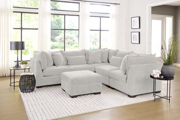 Dino 5 Piece Sectional - Ivory