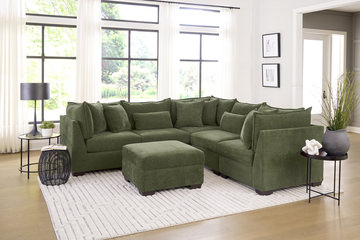 Dino 5 Piece Sectional - Olive