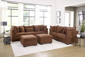 Dino 3 Piece Sofa Sectional - Rust