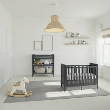 Caterpillar 3-In-1 Convertible Crib - Iron Ore