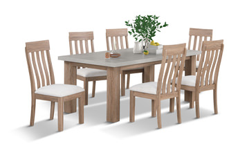 Colfax Dining Table & 6 Chairs - Brown