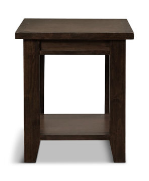 Fern Chairside Table - Brown