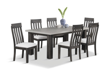 Colfax Dining Table & 6 Chairs - Grey