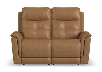 Ranger Leather Power Reclining Loveseat - Oakridge