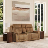 Ranger Leather Power Reclining Loveseat With Console - Oakridge thumbnail 3