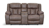 Ashby Reclining Loveseat With Console - Brown thumbnail 1