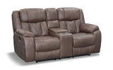 Ashby Reclining Loveseat With Console - Brown thumbnail 2