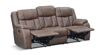 Ashby Reclining Sofa - Brown