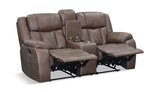 Ashby Reclining Loveseat With Console - Brown thumbnail 3
