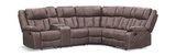 Ashby Reclining Sectional - Brown thumbnail 1