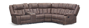 Ashby Reclining Sectional - Brown