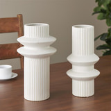 Abstract Ribbed Vases Set Of 2 thumbnail 2