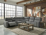 Top Notch 6 Piece Modular Sectional With 3 Reclining Seats thumbnail 5