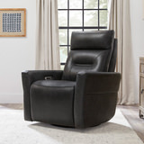 Remmington Leather Power Swivel Glider Recliner - Slate thumbnail 6