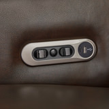 Remmington Leather Power Swivel Glider Recliner- Auburn Brown thumbnail 9