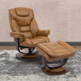 Monarch Swivel Recliner And Ottoman - Butterscotch thumbnail 2