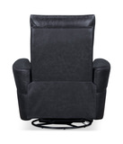 Remmington Leather Power Swivel Glider Recliner - Slate thumbnail 3
