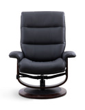 Knight Swivel Recliner And Ottoman - Black thumbnail 2