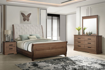 Manchester Estate Sleigh Upholstered Queen Bedroom Suite