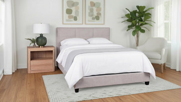 Maxx Queen Biscuit Bed - Taupe