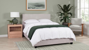 Mya Queen Panel Bed - Taupe