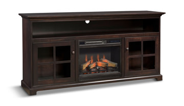 Custom Media Console With Fireplace Insert