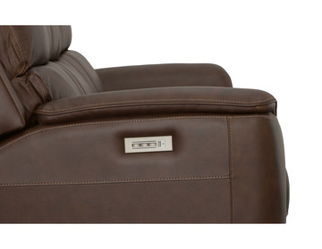 Henry Leather Power Reclining Sofa - Burnt Umber