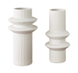 Abstract Ribbed Vases Set Of 2 thumbnail 1
