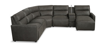 Cooper 6 Piece Power Reclining Sectional With Right Chaise