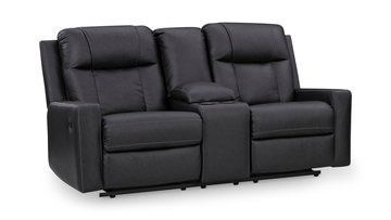 Halina Reclining Loveseat With Console - Carbon