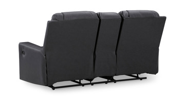 Halina Reclining Loveseat With Console - Carbon