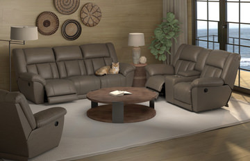 Petra Power Reclining Sofa - Taupe