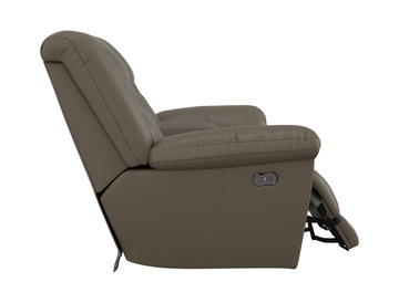 Petra Power Reclining Loveseat With Console - Taupe