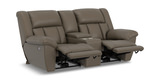 Petra Power Reclining Loveseat With Console - Taupe thumbnail 6