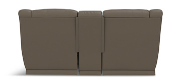 Petra Power Reclining Loveseat With Console - Taupe
