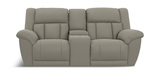 Petra Power Reclining Loveseat With Console - Smoke thumbnail 1