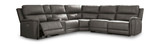 Caldwell 6 Piece Leather Power Reclining Sectional - Anchor thumbnail 1