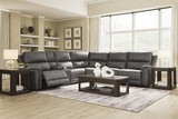 Caldwell 6 Piece Leather Power Reclining Sectional - Anchor thumbnail 2