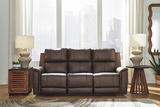 Caldwell Leather Power Reclining Sofa - Espresso thumbnail 5
