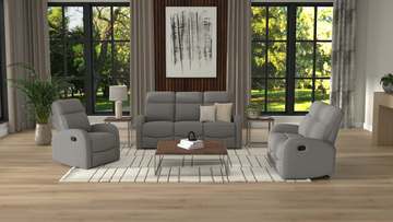 Stanley Reclining Sofa - Charcoal