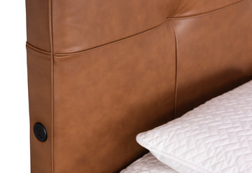 Ophelia Queen Bed - Cognac