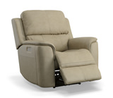 Henry Leather Power Recliner - Beige thumbnail 4