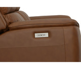 Henry Leather Power Loveseat - Caramel thumbnail 5