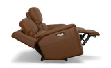 Henry Leather Power Loveseat - Caramel thumbnail 4