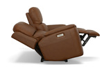 Henry Leather Power Loveseat - Caramel thumbnail 3