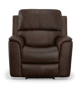 Henry Leather Power Recliner - Burnt Umber