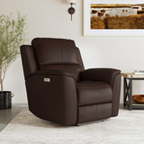 Henry Leather Power Recliner - Burnt Umber thumbnail 6