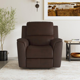 Henry Leather Power Recliner - Burnt Umber thumbnail 7