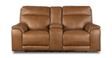 Zurich Leather Loveseat - Honey thumbnail 1