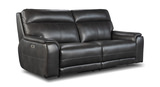 Zurich Leather Power Sofa - Smokey Grey thumbnail 2